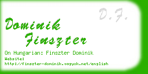 dominik finszter business card